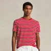 Polo Ralph Lauren Classic Fit Striped Jersey T-shirt In Red