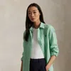 Polo Ralph Lauren Stripe Button-up Shirt In Green/white