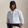 Polo Ralph Lauren Classic Fit Striped Oxford Shirt In Blue