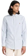 Polo Ralph Lauren Sport Shirt Long Sleeve In Blue/white Stripe