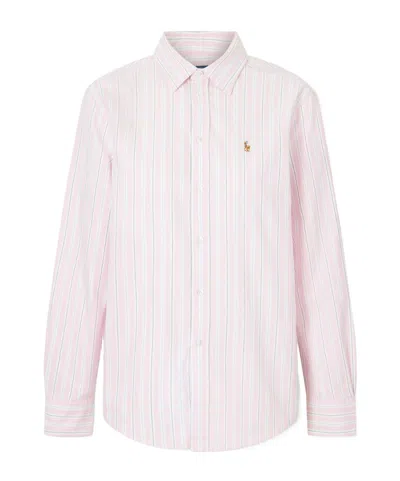 Polo Ralph Lauren Classic Fit Striped Oxford Shirt In Pink
