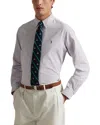 Polo Ralph Lauren Classic Fit Striped Oxford Shirt In Thistle/white
