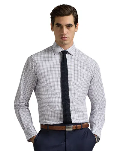 Polo Ralph Lauren Classic Fit Tattersall Poplin Shirt In White/purple Multi