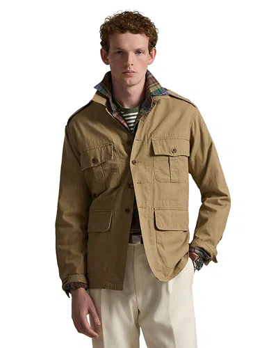 Polo Ralph Lauren Classic Fit Textured Overshirt In Brown