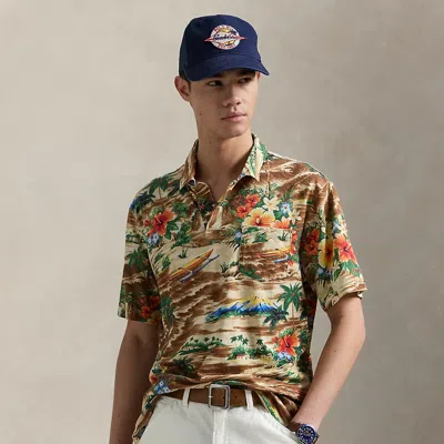 Polo Ralph Lauren Classic Fit Tropical Linen-cotton Polo In Outrigger Scenenic