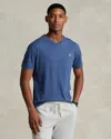 Polo Ralph Lauren Classic Fit V-neck Tee In Heather Blue