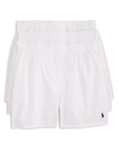 Polo Ralph Lauren Classic Fit Woven Boxers, Pack Of 3 In White