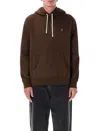 Polo Ralph Lauren Loopback Terry Hoodie Dark Loden In Brown