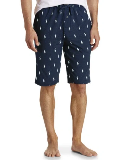 Polo Ralph Lauren Cotton-jersey Logo-print Pyjama Shorts In Cruise Navy