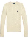 Polo Ralph Lauren Classic Knit Sweater In 100% Wool In Neutral