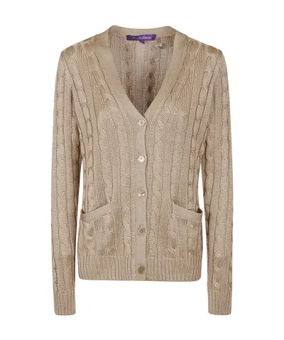 Polo Ralph Lauren Classic Knitted Cardigan In Nude