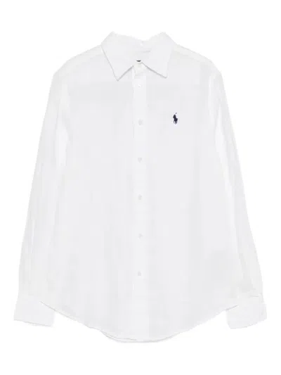 Polo Ralph Lauren Classic Linen Shirt In White