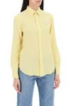 Polo Ralph Lauren Women's Long Sleeve Linen Shirt Yellow In Yellow