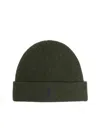 Polo Ralph Lauren Classic Logo Cashmere Beanie In Green