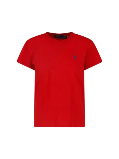 Polo Ralph Lauren Classic Logo Crewneck T-shirt In Red