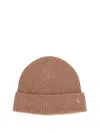 Polo Ralph Lauren Signature Pony Wool-blend Beanie In Brown