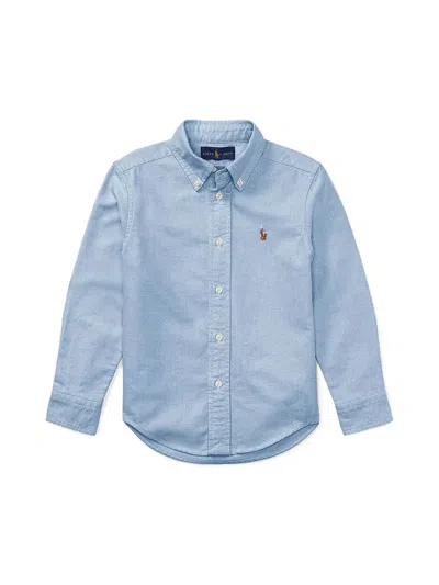 Polo Ralph Lauren Classic Logo Shirt For Boys In Baby Blue