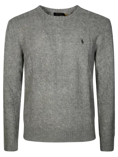 Polo Ralph Lauren Classic Logo Sweater For Men - Fall/winter 2025 In Gray