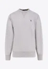 Polo Ralph Lauren Cotton Blend Sweatshirt With Logo In Gray