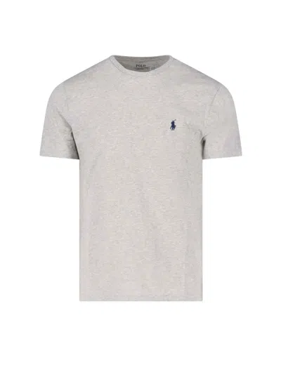 Polo Ralph Lauren Classic Logo T-shirt In Gray