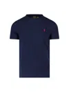 Polo Ralph Lauren Pony Logo T-shirt In Cotton In Nero