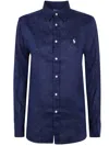 Polo Ralph Lauren Classic Long Sleeve Button Front Shirt In Blue