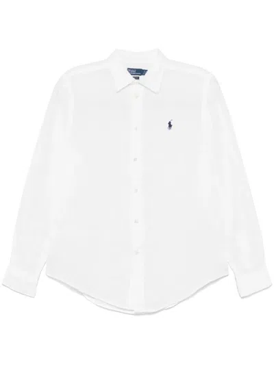 Polo Ralph Lauren Classic Long Sleeves Button Front Shirt Clothing In White