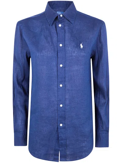 Polo Ralph Lauren Classic Long Sleeves Shirt In Blue