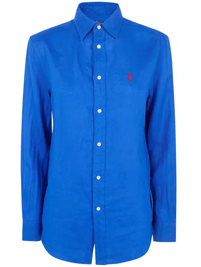 Polo Ralph Lauren Classic Long Sleeves Shirt In Blue