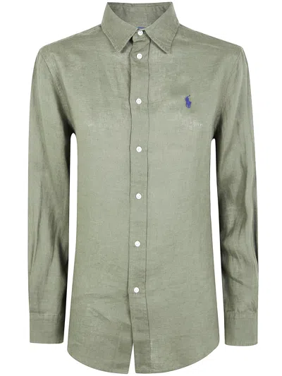 Polo Ralph Lauren Classic Long Sleeves Shirt In Green