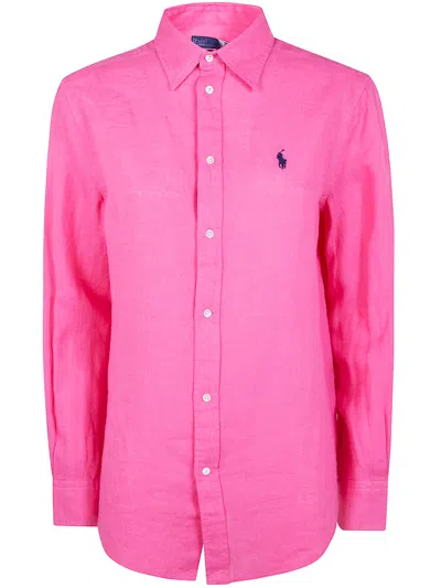 Polo Ralph Lauren Classic Long Sleeves Shirt In Pink