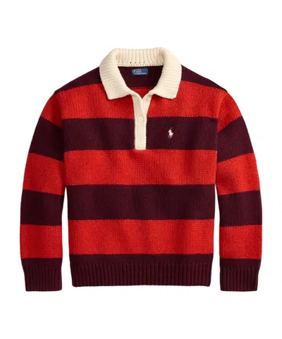Polo Ralph Lauren Classic Long-sleeve Knit Polo Shirt In Multi