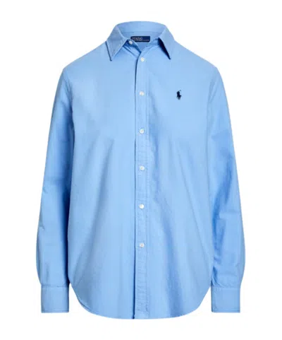 Polo Ralph Lauren Classic Neck Straight Shirt In Blue