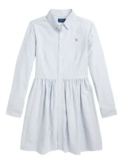 Polo Ralph Lauren Dress Kids Color Blue In White