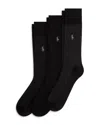 Polo Ralph Lauren Classic Patterns Socks, 3-pack In Black