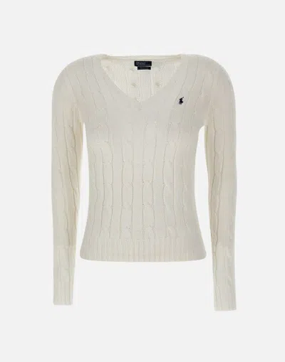 Polo Ralph Lauren Classic Pima Cotton Sweater In 白色的
