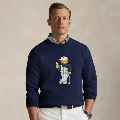 Polo Ralph Lauren Classic Polo Bear Double-knit Sweatshirt In Refined Navy