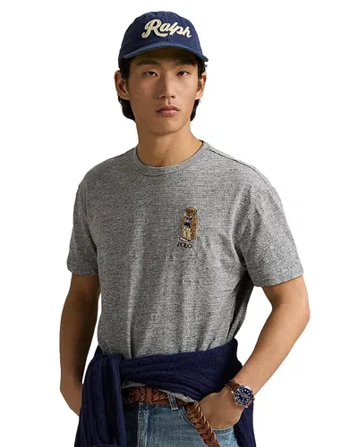 Polo Ralph Lauren Classic Polo Bear Slub Jersey T-shirt In Gray