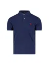 Polo Ralph Lauren Slim Fit Mesh Polo Shirt Man Polo Shirt Blue Size S Cotton In Blu
