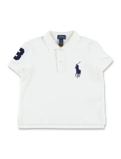 Polo Ralph Lauren Classic Polo Shirt With Big Pony For Girls In White