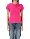 Polo Ralph Lauren Embroidered Logo Crewneck T-shirt In Pink