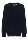 Polo Ralph Lauren Wool Slim Fit Sweater With Logo Embroidery In Black