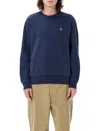Polo Ralph Lauren Crewneck Sweatshirt In Deep Navy Blue With Embroidered Logo In Blue