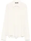 Seventy Chloé Cream Crepe Blouse In Black