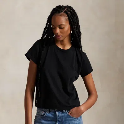Polo Ralph Lauren Classic Shrunken Fit Jersey Tee In Polo Black