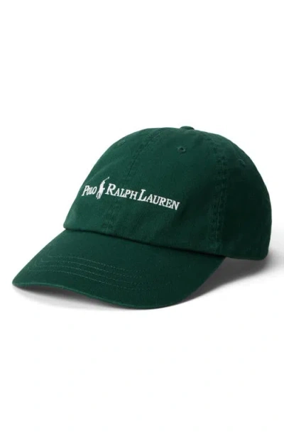 Polo Ralph Lauren Classic Sport Cotton Twill Baseball Cap In Green