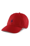 Polo Ralph Lauren Classic Sport Cotton Twill Baseball Cap In Red