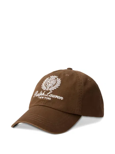 Polo Ralph Lauren Classic Sport Embroidered Cap In Brown