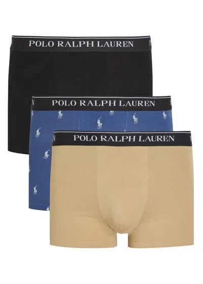 Polo Ralph Lauren Logo-waistband Three-pack Boxer Briefs In Multi