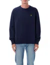 Polo Ralph Lauren Logo Cotton Sweatshirt In Blue